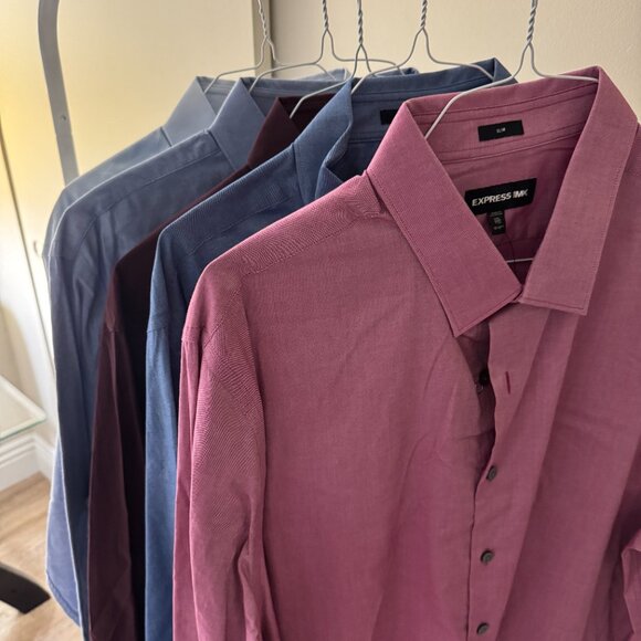 Men's Express Long Sleeve Shirts - Bundle of 9 - Picture 2 of 12